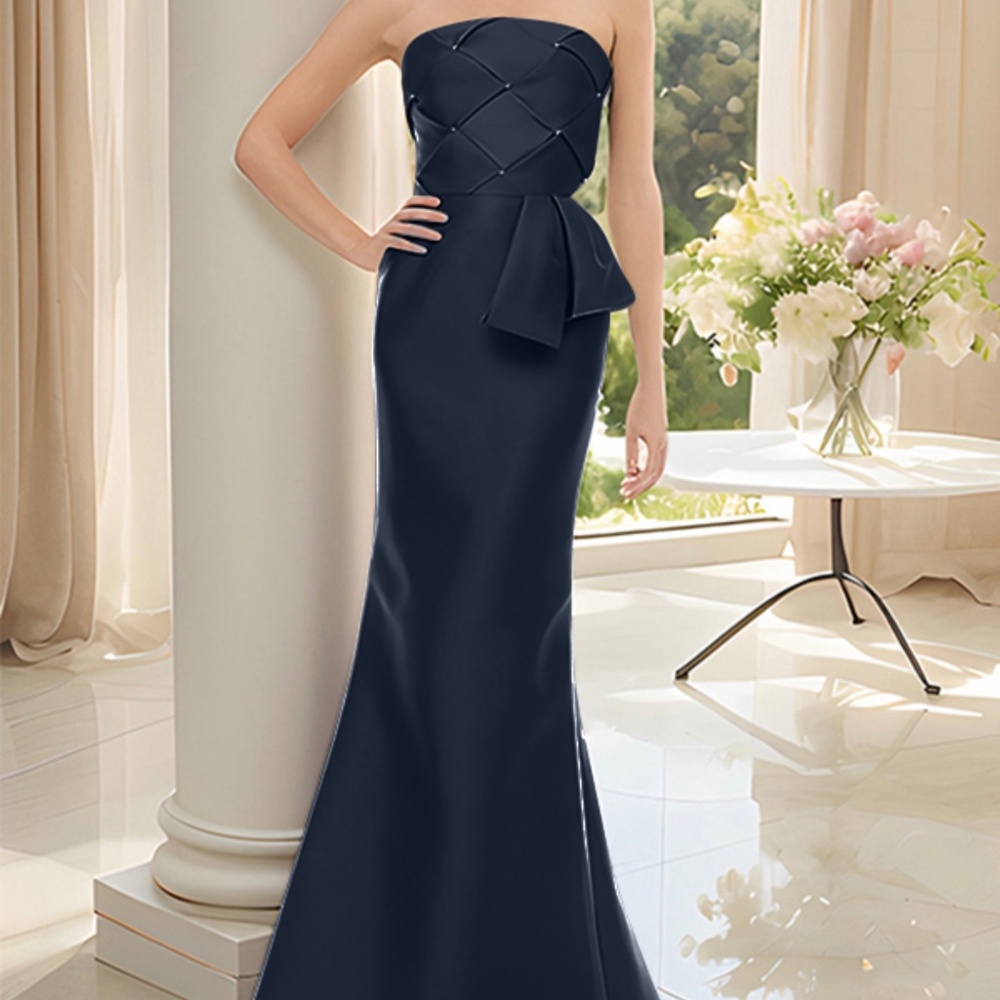 Missac strapless gown, navy 12